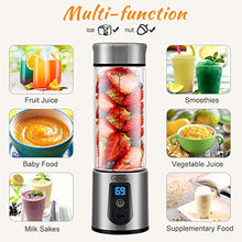 Load image into Gallery viewer, Portable Blender, G-TING Personal Smoothies Blender Cordless, Single Serve Mini Blender 450ml USB Rechargeable Small Juice Mixer Portable Juicer (Shakes, Smoothies, Home, Travel & Gym) Food Grade