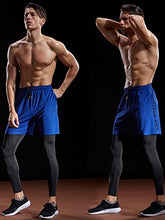Load image into Gallery viewer, Neleus Men's 7" Lightweight Running Shorts with Liner and Pockets,2 Pack,6093,Black/Blue,X-Large