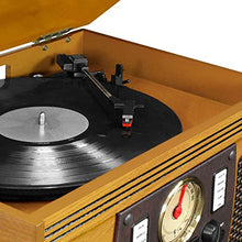 Load image into Gallery viewer, Victrola 8-in-1 Bluetooth Record Player & Multimedia Center, Built-in Stereo Speakers - Turntable, Wireless Music Streaming, Real Wood | Oak