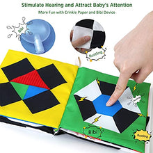Load image into Gallery viewer, beiens Baby Books Toys, High Contrast Black and White Books Non Toxic Fabric Touch and Feel Crinkle Cloth Books Early Educational Stimulation Toys for Infants Toddlers, Baby Gift Soft Toys Mirror