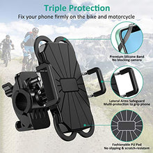Load image into Gallery viewer, Bovon Bike Phone Mount with 360 Rotation, Anti-Shake Adjustable Motorcycle Phone Mount for Bicycle & Scooter, Compatible with iPhone SE/11 Pro Max/11 Pro/11/XS/XS Max/XR/8, Samsung S20/S20 Plus