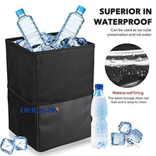 Load image into Gallery viewer, Car Trash Can with Lid - Car Trash Bag Hanging with Storage Pockets Leak-Proof Car Organizer Collapsible and Portable Waterproof Car Garbage Bin, 2.6 Gal Large Capacity Multipurpose Trash Bin for Car