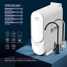 Load image into Gallery viewer, Frizzlife Reverse Osmosis Water Filtration System - Alkaline & Remineralization, Superb Taste, Tankless, 500 GPD Fast Flow RO Filter, 1.5:1 Pure to Drain, Reduces TDS, Brushed Nickel Faucet, PX500-A