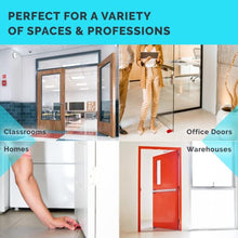Load image into Gallery viewer, Wundermax Door Stoppers - Rubber Security Wedge for Bottom of Door on Carpet, Concrete, Tile, Linoleum & Wood - Heavy Duty Door Stop - Home Improvement - 3 Pack - Red