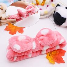 Load image into Gallery viewer, Bow Hair Band, Soft Carol Fleece Hairlace Headband Turban Bowknot Bow Makeup Shower Headbands Headwraps for Washing Face Shower Spa Mask, Multiple Styles, 8PCS