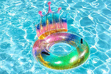 Load image into Gallery viewer, Poolmaster Swimming Pool Float Rainbow Glitter Tiara Tube, Multi