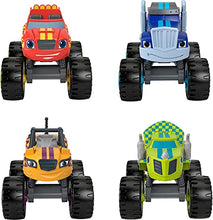 Load image into Gallery viewer, Fisher-Price Blaze and The Monster Machines Racers 4 Pack, Set of Die-Cast Metal Push-Along Vehicles for Preschool Kids Ages 3 Years and Older