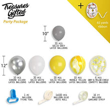 Load image into Gallery viewer, Elephant Baby Shower Decorations Balloon Garland & Arch Kit Yellow Grey Silver White Balloons Agate Yellow Balloon Bumble Bee Party Supplies for Birthday Wedding Engagement Party Decorations