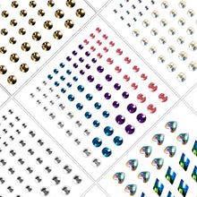 Load image into Gallery viewer, 9 Sheets Eye Body Face Gems Jewels Rhinestone Stickers Self Adhesive Crystal Rainbow Makeup Diamonds Face Stick Gems for Women Festival Accessory and Nail Art Decorations