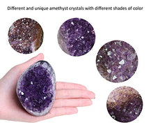Load image into Gallery viewer, AMOYSTONE Natural Amethyst Quartz Cluster 1-2 LBS Crystal Stone Purple Small Irregular for Healing Reiki Home Decoration
