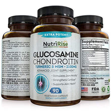 Load image into Gallery viewer, Glucosamine Chondroitin MSM Turmeric 2100mg - 3X Triple Strength Joint Supplement for Men & Women. Supports Pain Relief for Knees, Back, Hips & Inflammation. Gluten-Free & Non-GMO