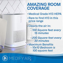 Load image into Gallery viewer, Medify MA-14W2 Medical Grade Filtration H13 HEPA Air Purifier for 200 Sq. Ft. (99.9%) Allergies, dust, Pollen, Perfect for Office, bedrooms, dorms and Nurseries - White, 2-Pack