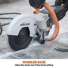Load image into Gallery viewer, Evolution R230DCT - 9 in Concrete Saw (Aka Circular Saw, Angle Grinder, Chop Saw, Cut Off Saw, Demo Saw, Disc Cutter, Power Cutter) - 15A Motor, No Gas - 3-1/2 In Cut - Incl Diamond Masonry Blade