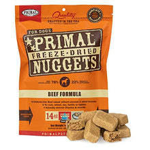 Load image into Gallery viewer, Primal Freeze Dried Dog Food Nuggets Beef Formula, Crafted in The USA Grain Free Raw Dog Food, 14 oz