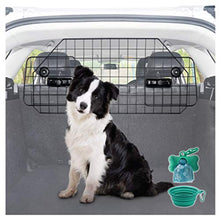 Load image into Gallery viewer, Heavy-Duty Dog Car Barrier, Pet Divider for SUV or Wagons + Free Bonus Collapsible Bowl & Waste Dispenser and Bags, Strong Steel Mesh with Adjustable Panels (Car Barrier (with FREE Bonus))