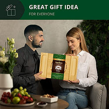 Load image into Gallery viewer, Unique Bamboo Cheese Board, Charcuterie Platter and Serving Tray for Wine, Crackers, Brie and Meat. Large and Thick Natural Wooden Server - Fancy House Warming Gift & Perfect Choice for Gourmets