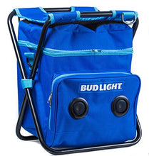 Load image into Gallery viewer, Bud Light Beach/Tailgate/Picnic Chair & Insulated Cooler Bag with Built in Rechargeable Bluetooth Speaker