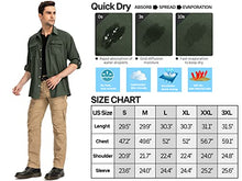 Load image into Gallery viewer, Mens Long Sleeve UV Protection Hiking Fishing UPF 50 Quick Dry Safari Camping Travelling Shirts (5052 Army Green XL)
