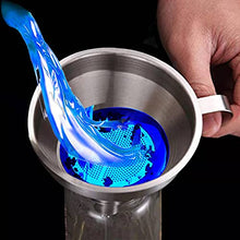 Load image into Gallery viewer, 3D Stainless Steel Funnel,Resin Filter Funnel for SLA/DLP/LCD Resin 3D Printing Liquid with Stainless Steel Strainer for Transferring Liquids