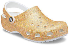 Load image into Gallery viewer, Crocs Unisex Men's and Women's Classic Sparkly Clog | Metallic Shoes, Orange Sorbet Glitter, 10 US