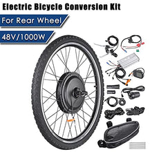 Load image into Gallery viewer, AW Electric Bicycle LCD Display Motor Kit 48V1000W 26"x1.75" Rear Wheel E-Bike Conversion Kit Hub Motor for Bicycle