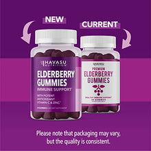 Load image into Gallery viewer, Elderberry Gummies with Zinc and Vitamin C Herbal Supplements Ingredient for Potent Antioxidant Support Immune Defense as a Delicious & Vegan Friendly Option (Adult, 60 Count)