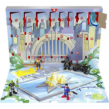 Load image into Gallery viewer, Fisher-Price Imaginext DC Super Friends Advent Calendar, 24 mystery toys including figures, accessories and a vehicle for preschool kids
