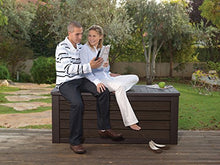 Load image into Gallery viewer, Keter Westwood 150 Gallon Resin Large Deck Box-Organization and Storage for Patio Furniture, Outdoor Cushions, Garden Tools , Pool Toys, Brown