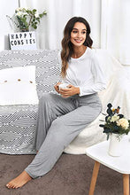 Load image into Gallery viewer, WiWi Women's Bamboo Lounge Wide Leg Pants Stretchy Casual Bottoms Soft Pajama Pant Plus Size Sleepwear S-4X, Heather Grey, Large