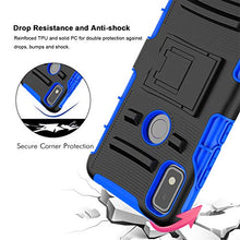Load image into Gallery viewer, CaseTank for T-Mobile Revvl 4 Case,TCL Revvl 4 Case W Built-in Kickstand Heavy Duty Shockproof Hard PC Back& Soft TPU Inner Armor,Blue