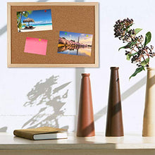 Load image into Gallery viewer, Cork Board Bulletin Board - 15.7"X 12" Vision Board Wood Frame Corkboard Message Board Wall Mounted Pin Board for School, Home & Office (with Pins, Hardware, Rope)