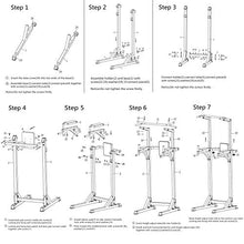 Load image into Gallery viewer, Livebest Power Tower Heavy Duty Adjustable Pull Up Bar Tower Multi-Function Strength Training Dip Stand Workout Station Fitness Equipment for Home Gym …