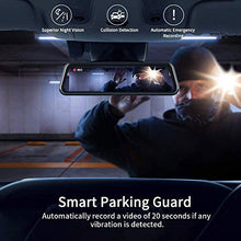 Load image into Gallery viewer, VanTop H610 10" 2.5K Mirror Dash Cam for Cars with Full Touch Screen, Waterproof Backup Camera Rear View Mirror Camera, Enhanced Night Vision with Sony Starvis Sensor, Parking Assistance