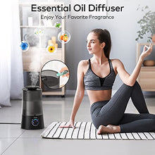 Load image into Gallery viewer, Humidifiers for Bedroom - 4L Cool Mist Humidifier Top Fill Oil Diffuser Quiet Ultrasonic Humidifiers for Home Large Room with Adjustable 360° Rotation Nozzle, Auto Shut-Off, Humidifiers for Baby
