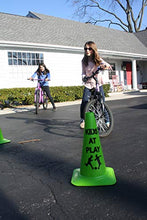 Load image into Gallery viewer, Cortina Sport Cone with Legend"Kids at Play", 03-500-41-02, 18" Height, Lime Cone