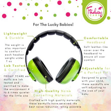 Load image into Gallery viewer, Baby Ear Protection (0-2+ Years) - Comfortable and Adjustable Noise Cancelling Baby Ear Muffs for Infants & Newborns | Baby Headphones Noise Reduction for Airplanes Fireworks Concert, Green
