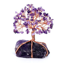 Load image into Gallery viewer, Jovivi Natural Amethyst Crystal Money Tree Crystal Quartz Feng Shui Wealth Ornament Tree of Life Healing Crystals Reiki Office Living Room Table Decoration Good Luck Health Figurine Gift