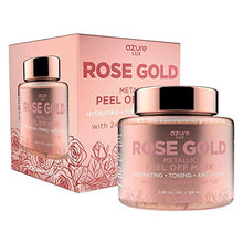 Load image into Gallery viewer, AZURE Rose Gold Metallic Sparkling Peel Off Moisturizing Face Mask - Reduces Wrinkles, Fine Lines & Acne Scars | Removes Blackheads & Dirt and Oil | Repairs Uneven Skin Tone - 150mL