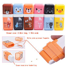 Load image into Gallery viewer, Pencil Erasers,Pencil Eraser Shaving Roller Case for Easy Pick Up and Removal | Animal Themed Cute and Fun Party Favor and School Supplies for Kids,Back to School Gift(6 Pc)
