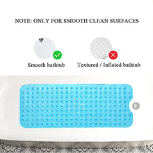 Load image into Gallery viewer, Sheepping Baby Bath Mat Non Slip Extra Long Bathtub Mat for Kids 40 X 16 Inch - Eco Friendly Bath Tub Mat with 200 Big Suction Cups,Machine Washable Shower Mat (Blue)