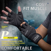 Load image into Gallery viewer, SIMARI Workout Gloves Men Women Full Finger Weight Lifting Gloves with Wrist Support for Gym Exercise Fitness Training Lifts Made of Microfiber and Spandex Fiber SMRG902