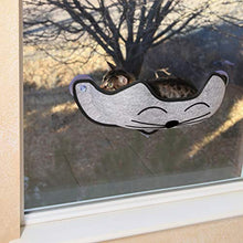 Load image into Gallery viewer, K&H PET PRODUCTS EZ Mount Window Bed Kitty Sill Gray with Kitty Face 27 X 11 X 6 Inches