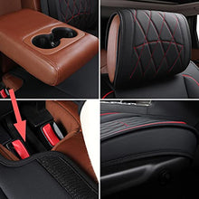 Load image into Gallery viewer, YIERTAI Jeep Grand Cherokee Seat Covers Full Set Fit for 2011-2022 Pickup Truck Laredo Limited Classic SRT Airbag Compatiable Waterproof Faux Leather Car Cushion Protectors(5 PCS Full Set/Black-Red)