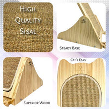 Load image into Gallery viewer, Cat- Like Scratching Board, Scratcher Resting Lounge & Scratch Pad with a Free Superior Refill Natural Sisal Mat for Large Adult Indoor House Cats & Little Kittens; Horizontal & Incline Vertical Moods