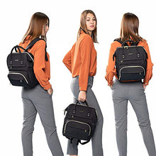 Load image into Gallery viewer, Laptop Backpack Women Teacher Backpack 15.6 Inch Womens Work Bag Purse Water-Resistant Business Travel Backpack with USB Charging Port, Luggage Strap, Anti-Theif Pocket, Tablet Pocket (Black)