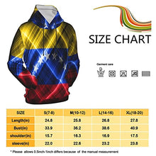 Load image into Gallery viewer, Venezuela Flag5 Print Hoodies Kids 3D Print Sweatshirts Long Sleeve Pullover Hoodies with Pocket for Teen Boys and Girls Black