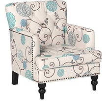 Load image into Gallery viewer, Christopher Knight Home Harrison Fabric Tufted Club Chair, White / Blue