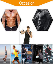 Load image into Gallery viewer, NINGMI Sauna Vest for Men-Sweat Vest for Men Waist Trainer Trimmer-Workout Weight Loss Vest with Waist Belt for Fitness Black