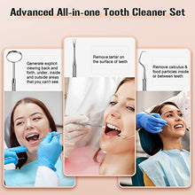 Load image into Gallery viewer, Plaque Remover for Teeth, Electric Tooth Cleaner Tartar Remover for Teeth with LED Light,4 Modes Rechargeable Teeth Cleaning Kit with Dental Tools, 2 Replaceable Heads