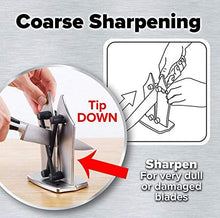 Load image into Gallery viewer, Professional Knife Sharpener Multipurpose Scissors Knife Sharpeners Manual,Best Kitchen Knife Sharpening with Diamond, Tungsten Steel, Ceramic Stone Non-Slip Base and Ergonomic Design